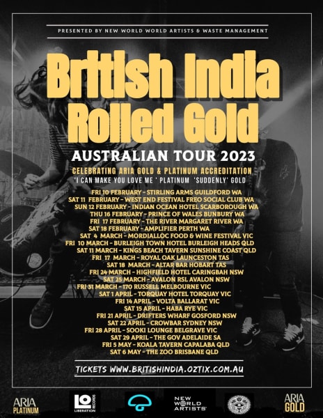 British India records go Platinum & Gold - Tour announced!