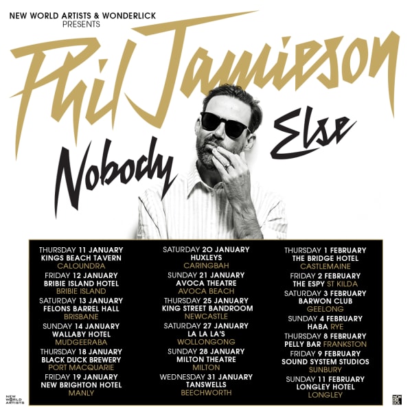 Phil Jamieson announces Nobody Else Tour