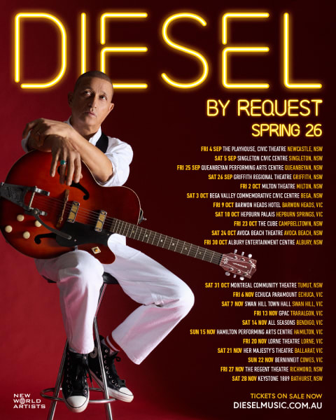 DIESEL ANNOUNCES 22 NSW/VIC SOLO SHOWS BY REQUEST SPRING '26