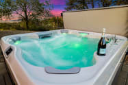 New 8 Person Hot tub with waterfall and state of the art jets