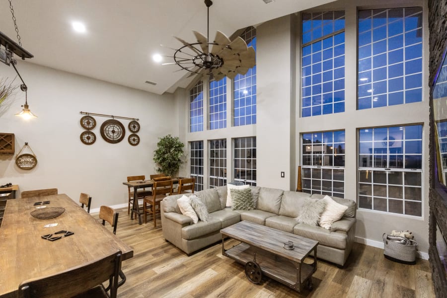 The centrally located great room is the perfect gather place for large families, corporate retreats, family and friends get togethers. Seating for everyone with room to roam.