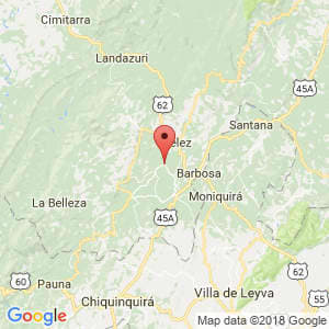 Localización de Guavatá en Santander