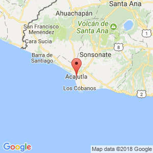 Localización de Acajutla en Sonsonate