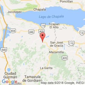 Localización de La Manzanilla de la Paz en Jalisco