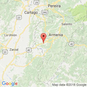 Localización de La Tebaida en Quindío