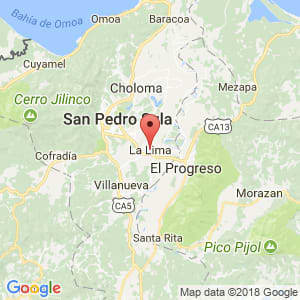 Localización de La Lima en Cortés