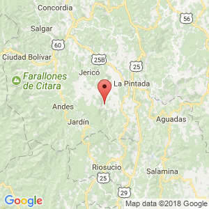 Localización de Támesis en Antioquia