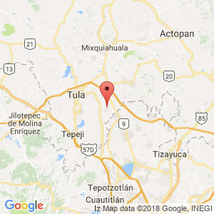Localización de Atotonilco de Tula en Hidalgo