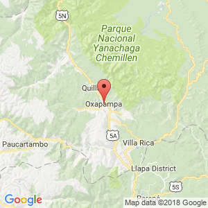Localización de Oxapampa en Pasco