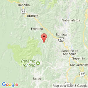 Localización de Abriaqui en Antioquia