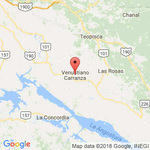 Localización de Venustiano Carranza en Chiapas