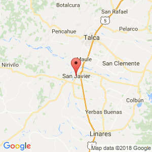 Localización de San Javier en Maule