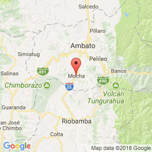 Localización de Mocha en Tungurahua