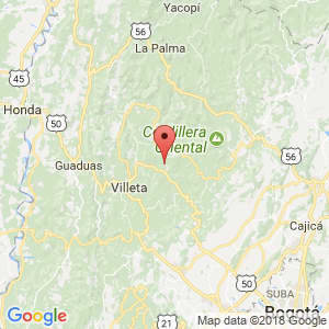 Localización de Nocaima en Cundinamarca