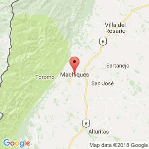 Localización de Machiques en Zulia