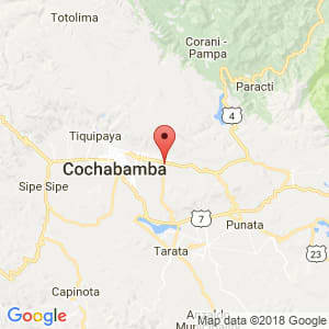 Localización de Sacaba en Cochabamba