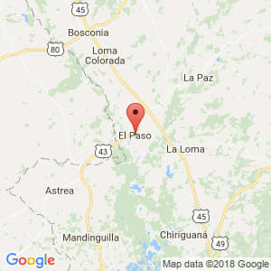 Localización de El Paso en Cesar