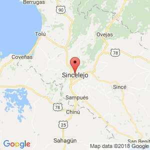 Localización de Sincelejo en Sucre