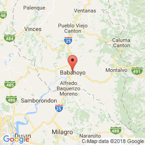 Localización de Babahoyo en Los Ríos