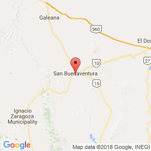 Localización de Buenaventura en Chihuahua