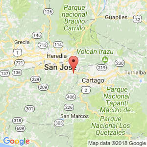 Localización de Tirrases en San José