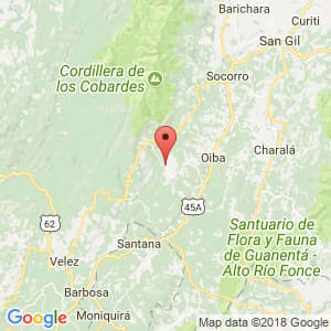 Localización de Guadalupe en Santander