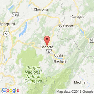 Localización de Gachetá en Cundinamarca