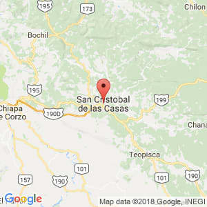 Localización de San Cristóbal de las Casas en Chiapas