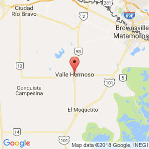 Localización de Valle Hermoso en Tamaulipas