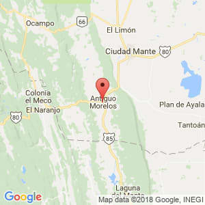 Localización de Antiguo Morelos en Tamaulipas
