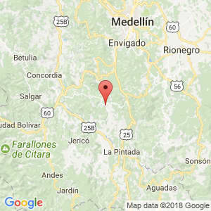 Localización de Fredonia en Antioquia