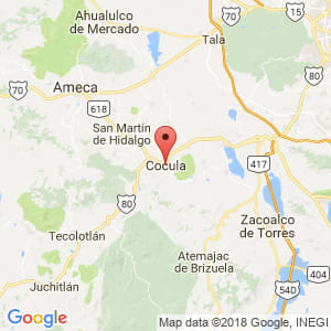 Localización de Cocula en Jalisco