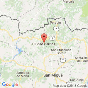 Localización de Ciudad Barrios en San Miguel