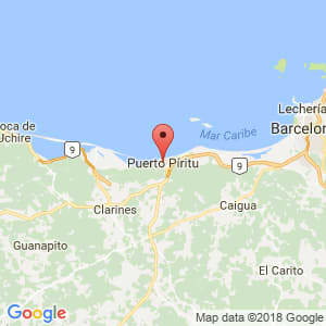 Localización de Puerto Píritu en Anzoátegui
