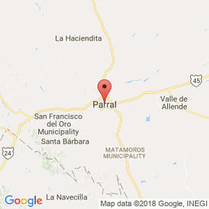 Localización de Hidalgo del Parral en Chihuahua