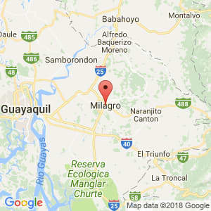 Localización de Milagro en Guayas