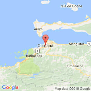 Localización de Cumaná en Sucre