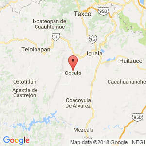 Localización de Cocula en Guerrero