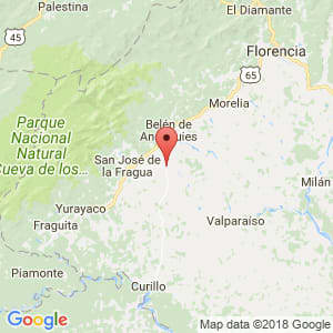 Localización de Albania en Caquetá
