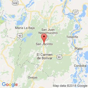 Localización de San Jacinto en Bolívar