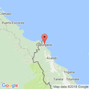 Localización de Capurganá en Chocó