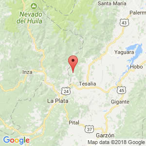 Localización de Nataga en Huila