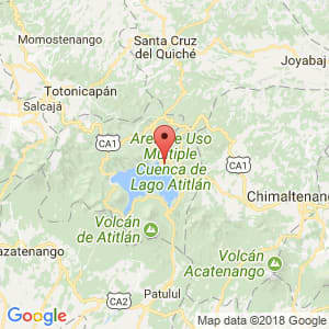 Localización de Panajachel en Sololá