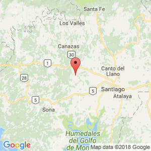 Localización de La Mesa en Veraguas