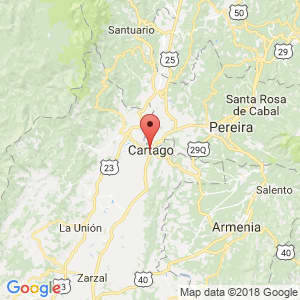 Localización de Cartago en Valle del Cauca