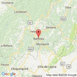 Localización de Barbosa en Santander