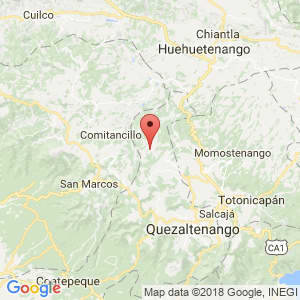 Localización de Huitán en Quetzaltenango