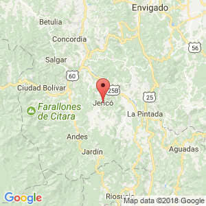 Localización de Jericó en Antioquia