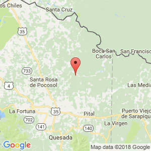Localización de San Carlos en Alajuela