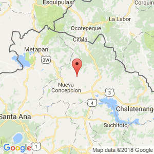 Localización de Agua Caliente en Chalatenango